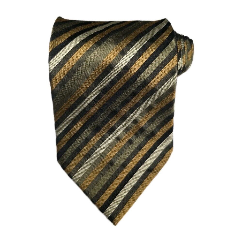 Roberto Villini Collezione Tie Mens  60.5"  L, 4" W Striped 100% Silk  Handmade